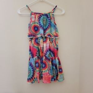 NWT so S Girls Adorable Tie Dye Flowy Strapless Dr